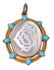 A Victorian reverse intaglio and turquoise pendant