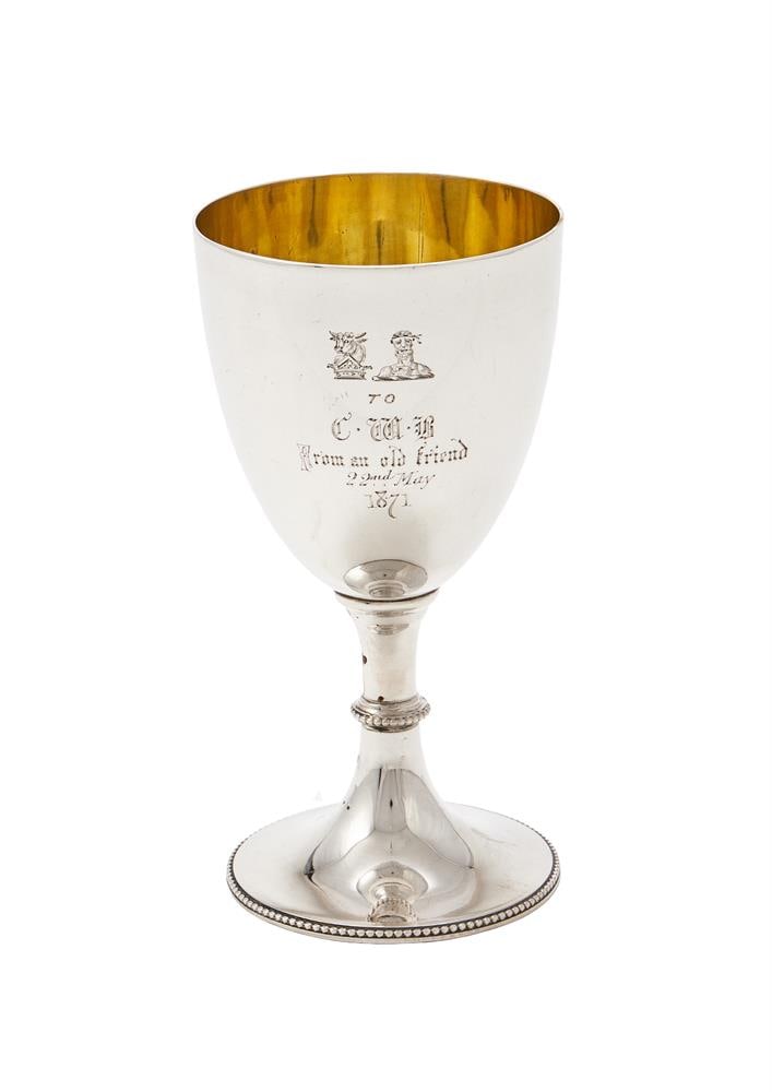 A VICTORIAN SILVER GOBLET, LONDON 1867: A VICTORIAN SILVER GOBLET S. SMITH &am