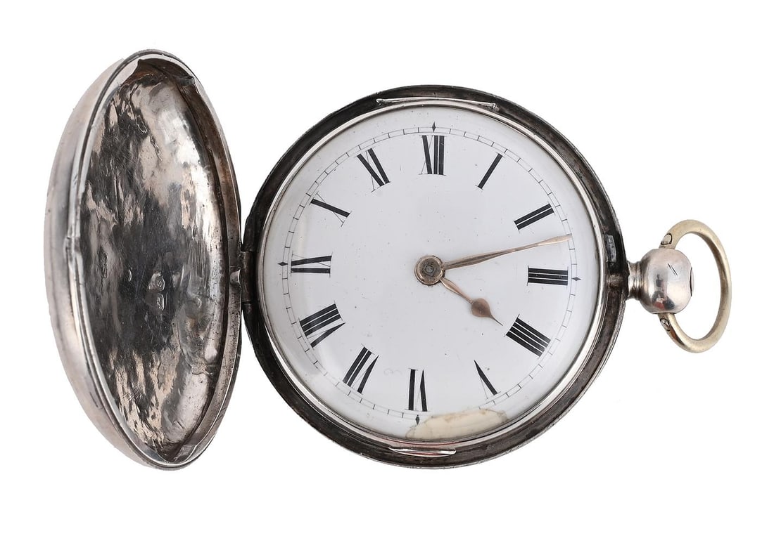 BROOM, EXETER, A SILVER FULL HUNTER POCKET WATCH (1 of 2)