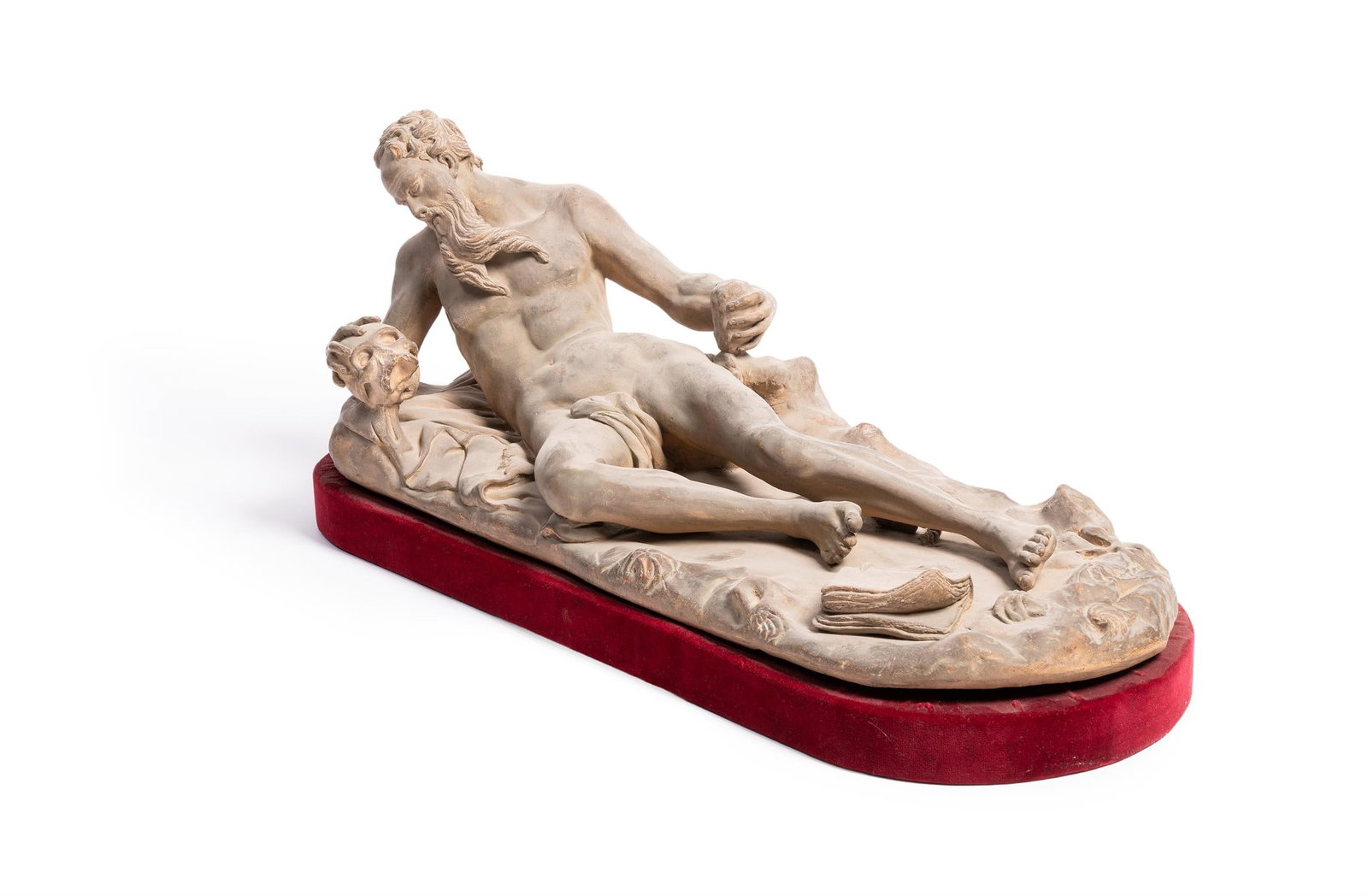 AFTER A MODEL ATTRIBUTED TO FRANCESCO BERTOS, A TERRACOTTA FIGURE OF THE PENITENT ST JERO (1 of 4)