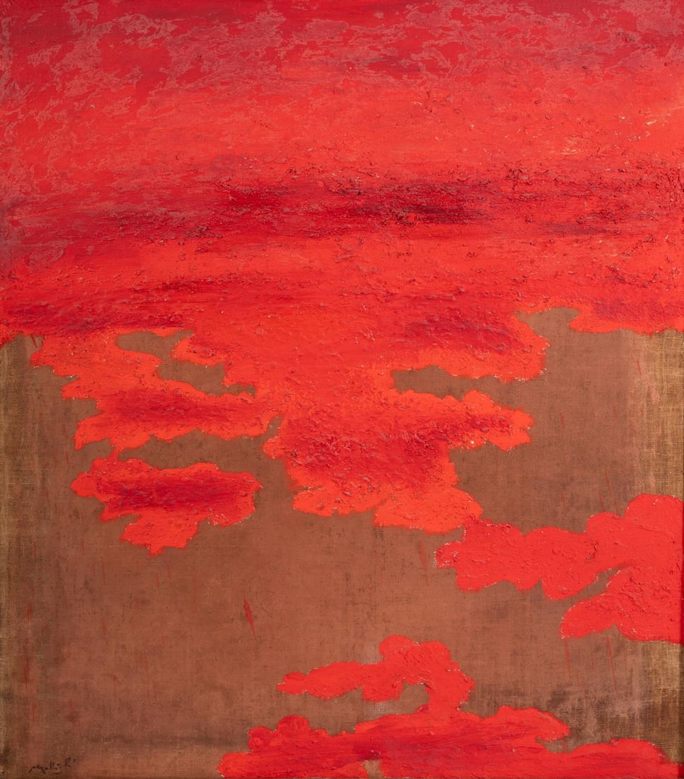 λ CARLO MATTIOLI (ITALIAN 1911-1994), CAMPO DI PAPAVERI (1 of 3)