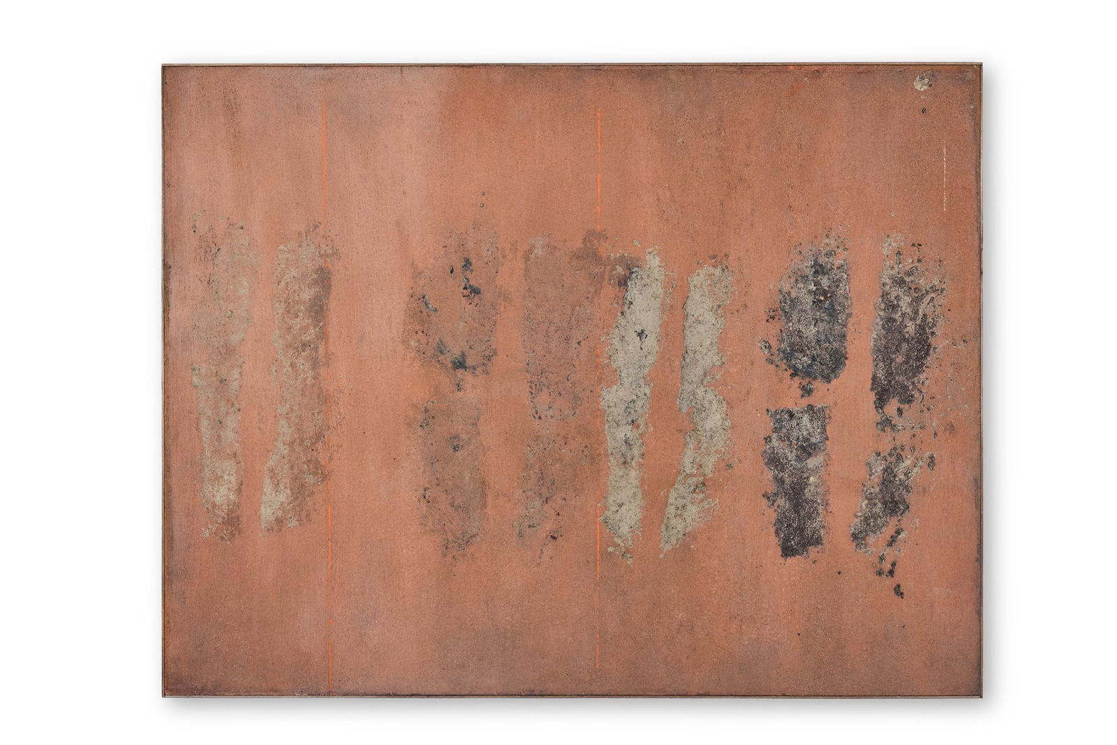 λ TOTI SCIALOJA (ITALIAN 1914-1998), UNTITLED, 1959: λ TOTI SCIALOJA (ITALIAN 1914-1998)UNTITLED, 1959Oil and sand on canvasSigned and dated 59 , further signed and dated maggio 1959 (verso)146.5 x 190.5cm (57½ x 75 in.)Provenance:Sale,