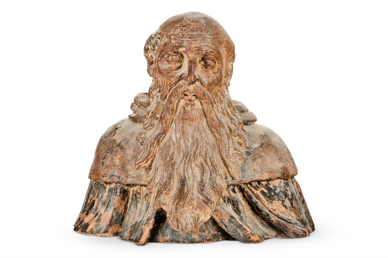 CIRCLE OF LORENZO DI PIETRO DI GIOVANNI, CALLED VECCHIETTA (1410-1480), A TERRACOTTA BUST (1 of 3)