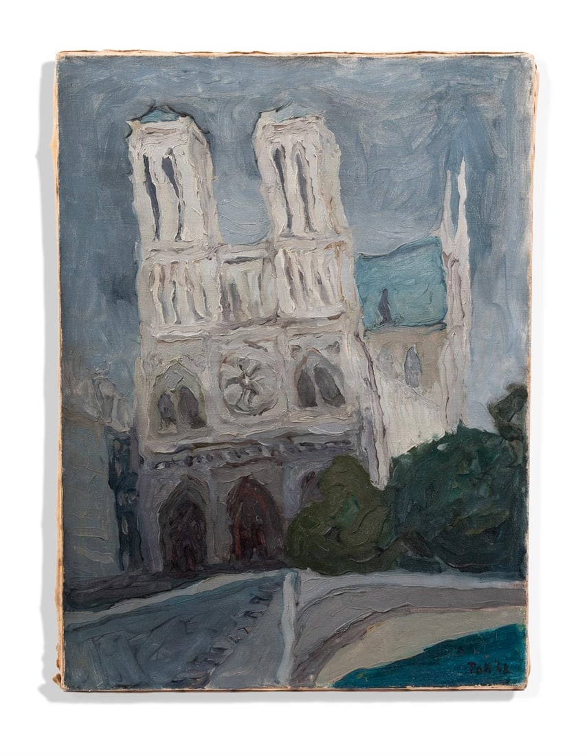 λ TOTI SCIALOJA (ITALIAN 1914-1998), NOTRE DAME, PARIS (1 of 2)