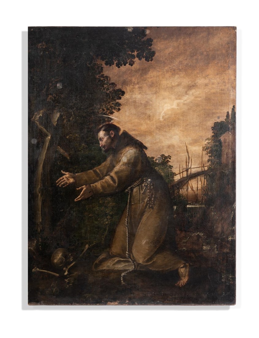 ITALIAN SCHOOL (17TH CENTURY), SAINT FRANCIS OF ASSISI RECEIVING THE STIGMATA (1 of 2)