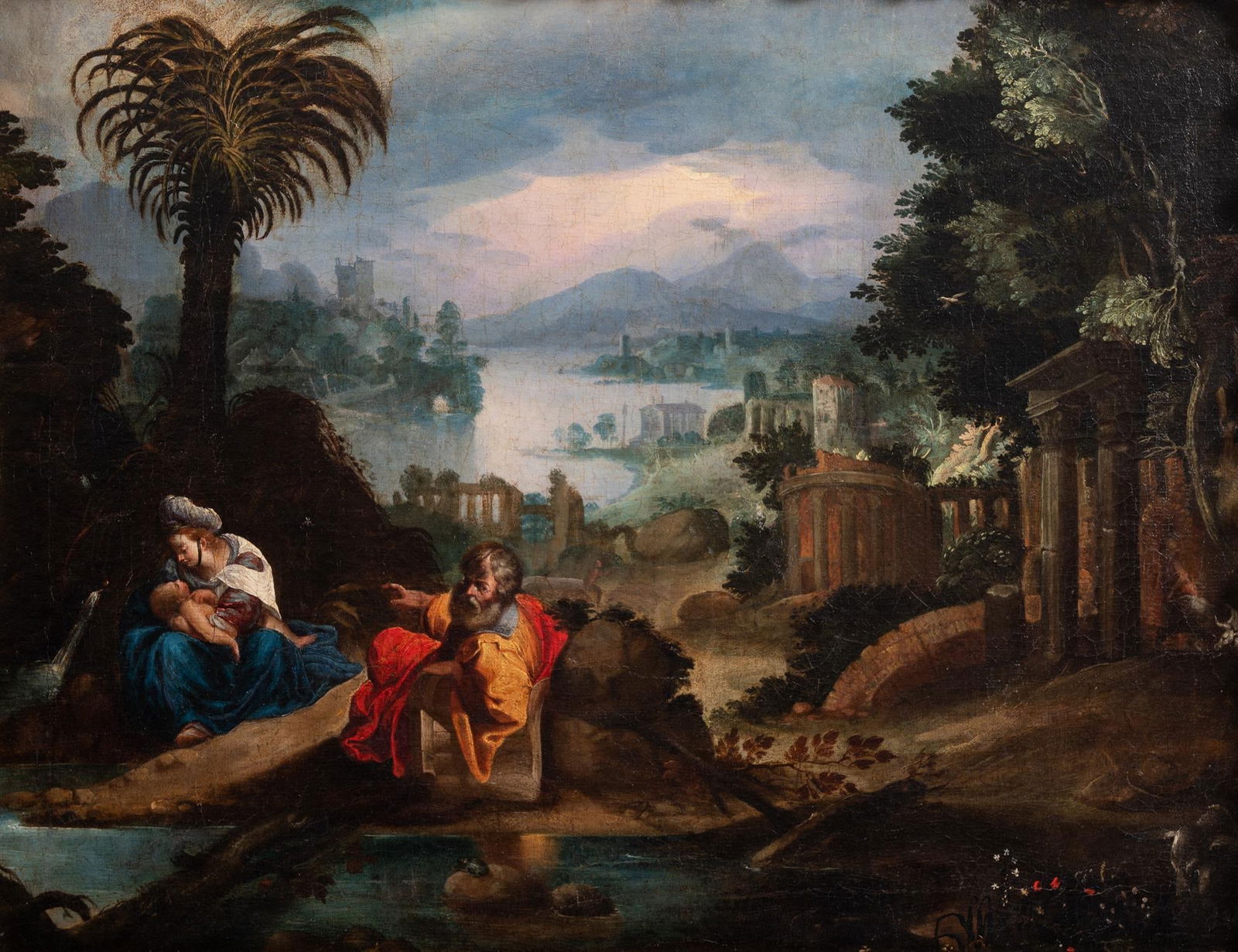 FOLLOWER OF CAMILLO PROCACCINI, THE REST ON THE FLIGHT TO EGYPT (1 of 3)