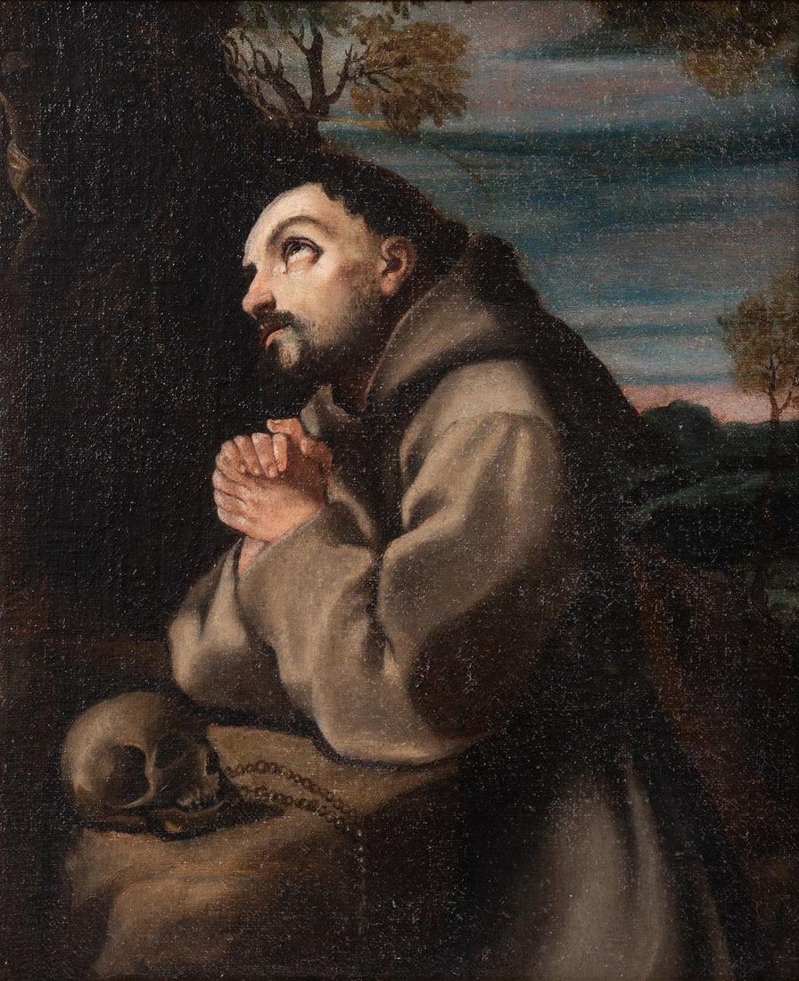 FOLLOWER OF ALONSO CANO (1601-1667), ST FRANCIS AT PRAYER (1 of 3)