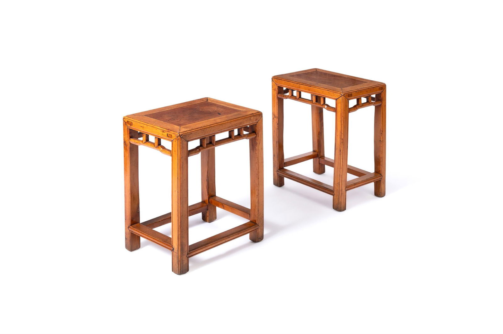 A PAIR OF FRUITWOOD AND PADOUK TABLES, CHINESE,19TH CENTURY (1 of 3)