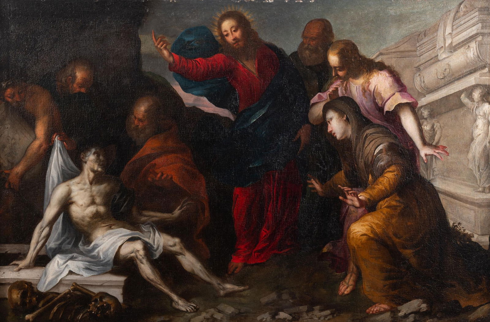 CIRCLE OF BARTOLOMEO BISCANIO (ITALIAN 1632-1657), THE RAISING OF LAZARUS (1 of 3)