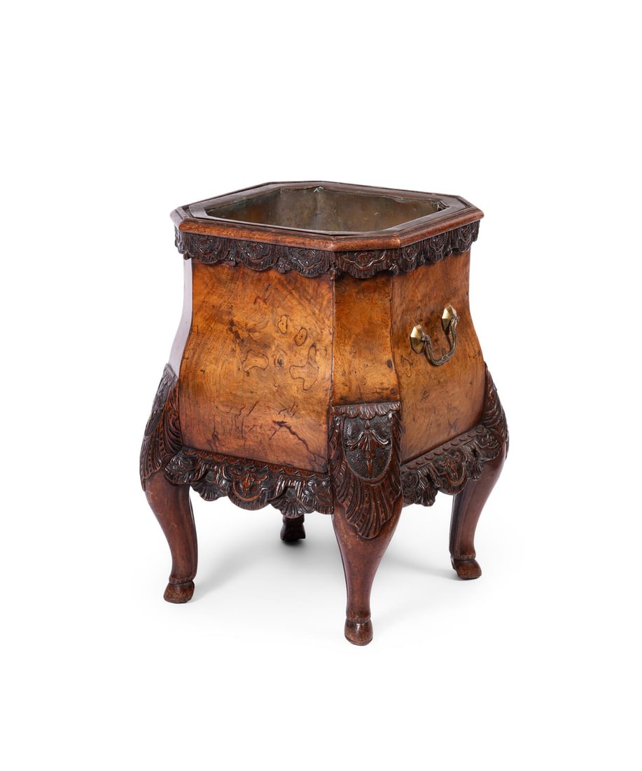 A DUTCH WALNUT AND BURR WALNUT THEESTOOF (1 of 3)