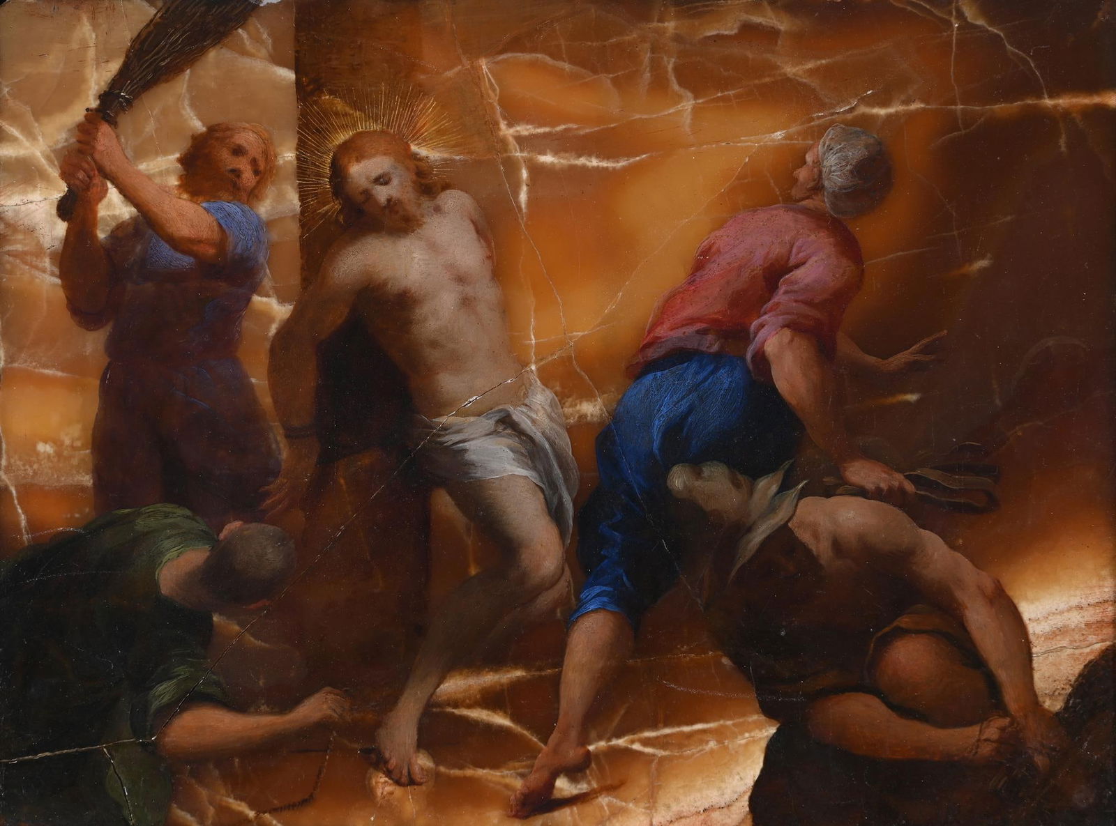 FELICE RIZZO, CALLED BRUSASORZI (ITALIAN 1539/40 - 1605), THE FLAGELLATION (1 of 3)