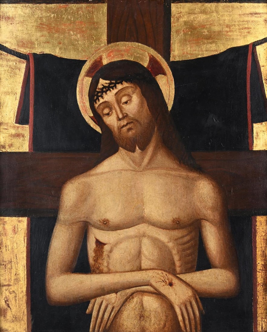 FOLLOWER OF GIOVANNI SANTI, CHRIST AS THE MAN OF SORROWS (1 of 3)