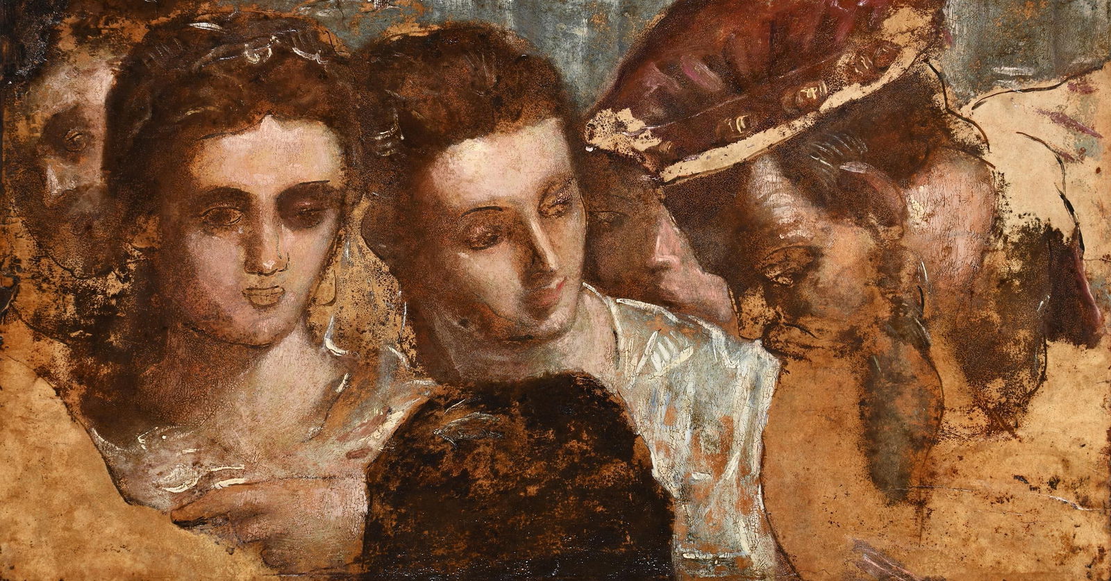 ATTRIBUTED TO IL TINTORETTO (ITALIAN 1560-1635), A STUDY FOR JACOPO TINTORETTO'S MIRACLE OF ST AGNES (1 of 3)