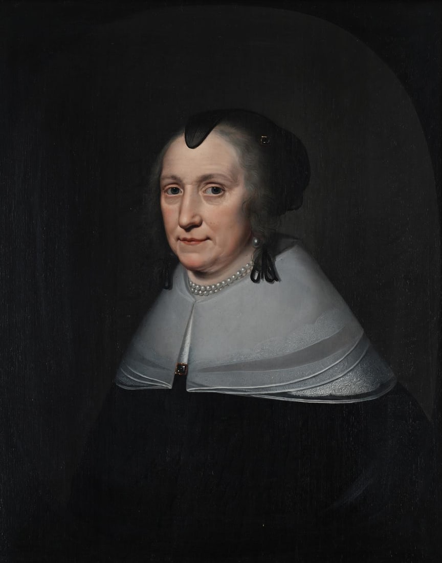 CIRCLE OF ISAAC LUTTICHUYS (ENGLISH 1616 - 1673), PORTRAIT OF A LADY WITH A DOUBLE ROW OF PEARLS (1 of 3)