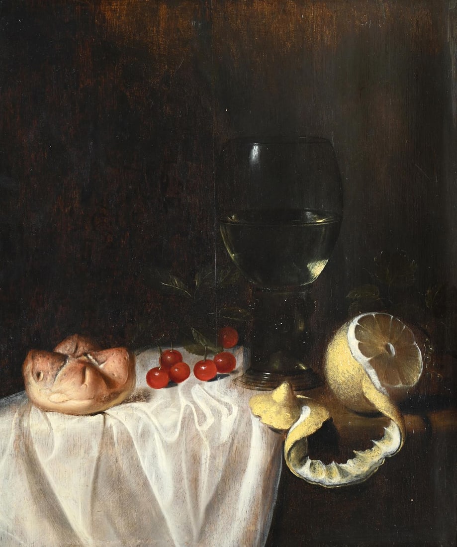 GILLIS GILLISZ DE BERGH (DUTCH CIRCA 1600-1669), STILL LIFE OF A ROEMER WITH CHERRIES (1 of 3)