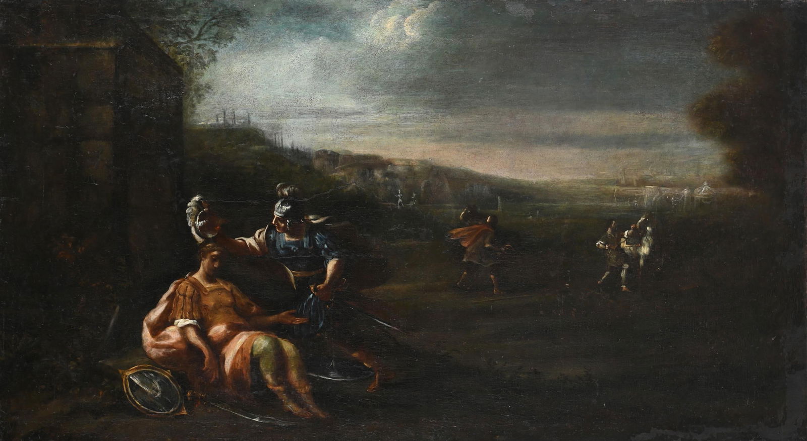 CIRCLE OF JOHN WOOTTON (BRITISH CIRCA 1686-1764), A WOMAN WARRIOR (1 of 3)