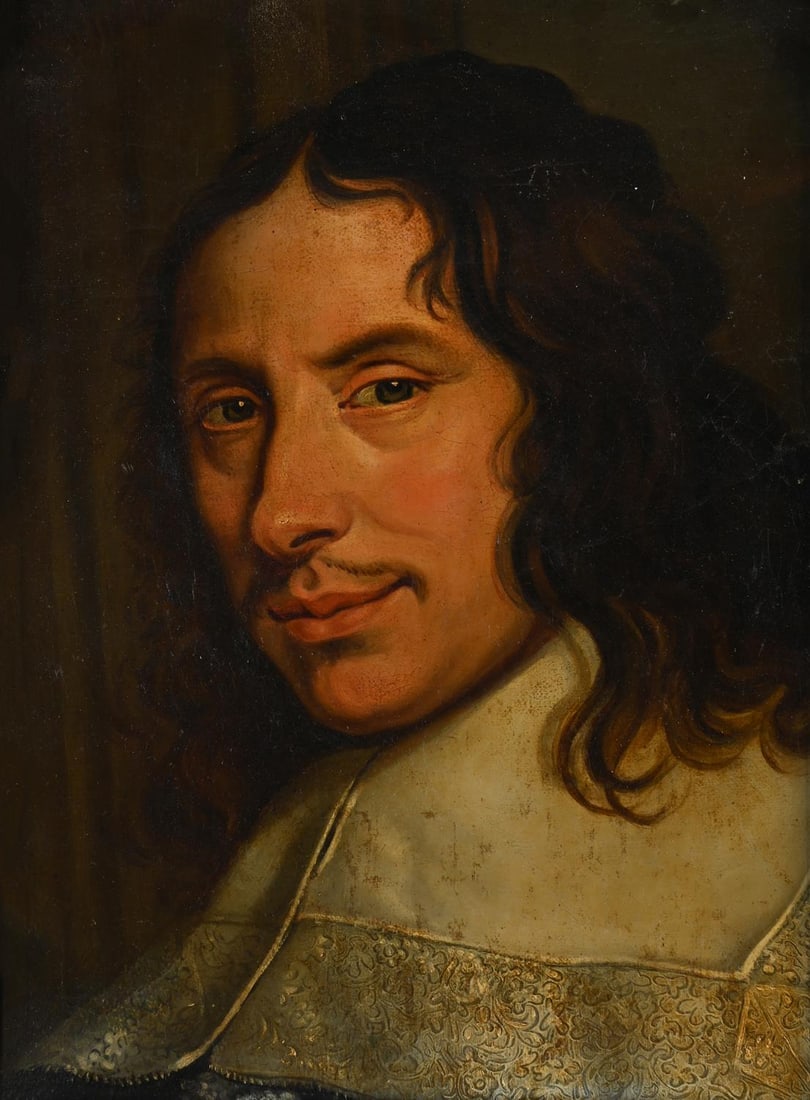 DUTCH SCHOOL (17TH CENTURY), PORTRAIT OF A GENTLEMAN WEARING A WHITE EMBROIDERED COLLAR (1 of 3)