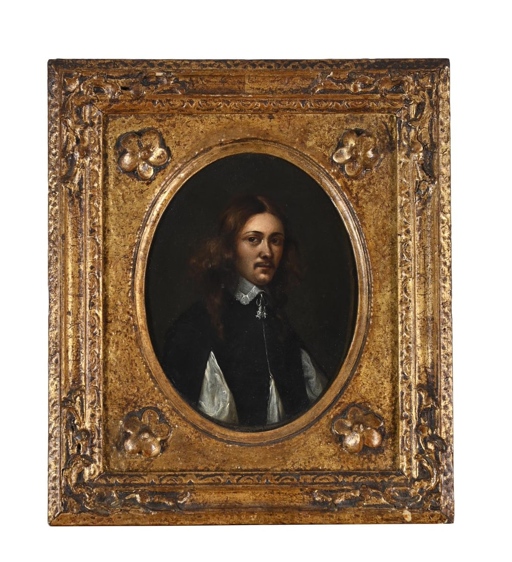 CIRCLE OF GERARD TER BORCH THE YOUNGER (1617-1681), PORTRAIT OF A MAN IN A BLACK JACKET AND WHITE (1 of 3)