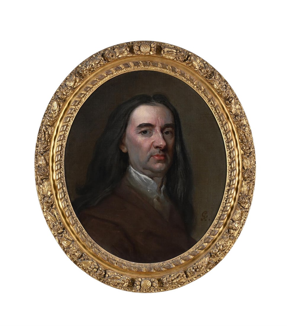 SIR GODFREY KNELLER (BRITISH 1646-1723), PORTRAIT OF A GENTLEMAN WITH LONG DARK HAIROil on canvas (1 of 3)