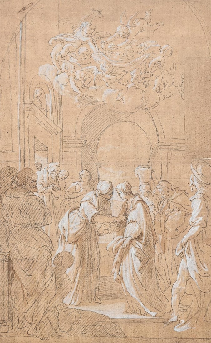 ATTRIBUTED TO LUIGI GARZI (ITALIAN 1638-1721), THE VISITATION (1 of 3)