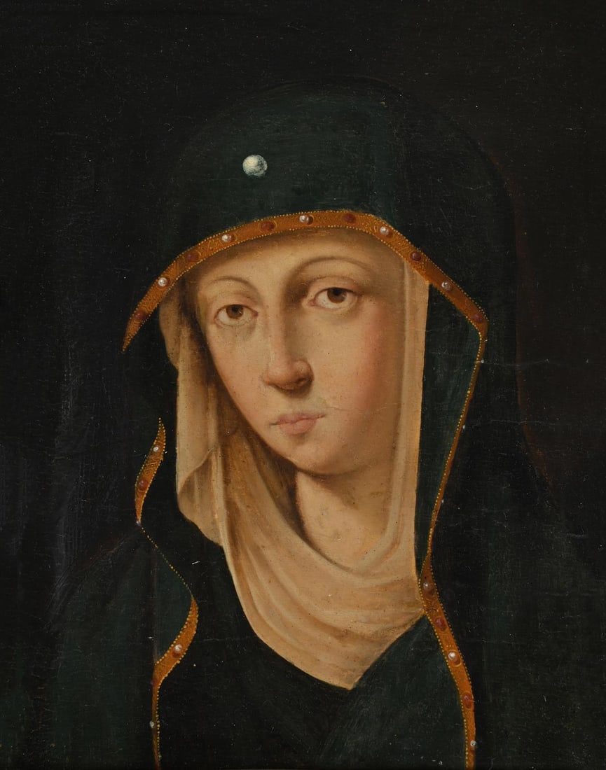 ITALIAN SCHOOL (18TH CENTURY), THE HEAD OF THE VIRGIN: ITALIAN SCHOOL (18TH CENTURY)THE HEAD OF THE VIRGINOil on panel25.5 x 20.5cm (10 x 8 in.)