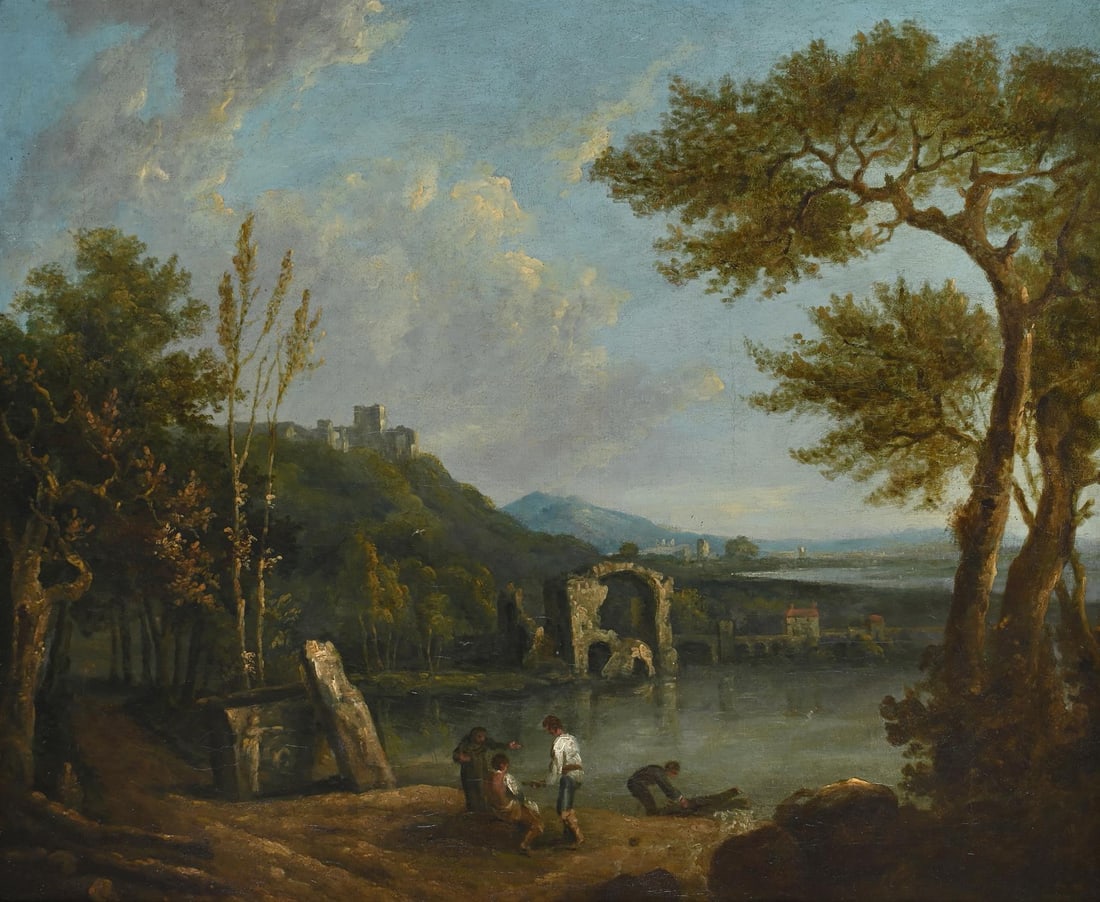 RICHARD WILSON (BRITISH 1714-1782) AND LATER INTERVENTIONS, A VIEW OF LAKE AVERNUS (1 of 3)