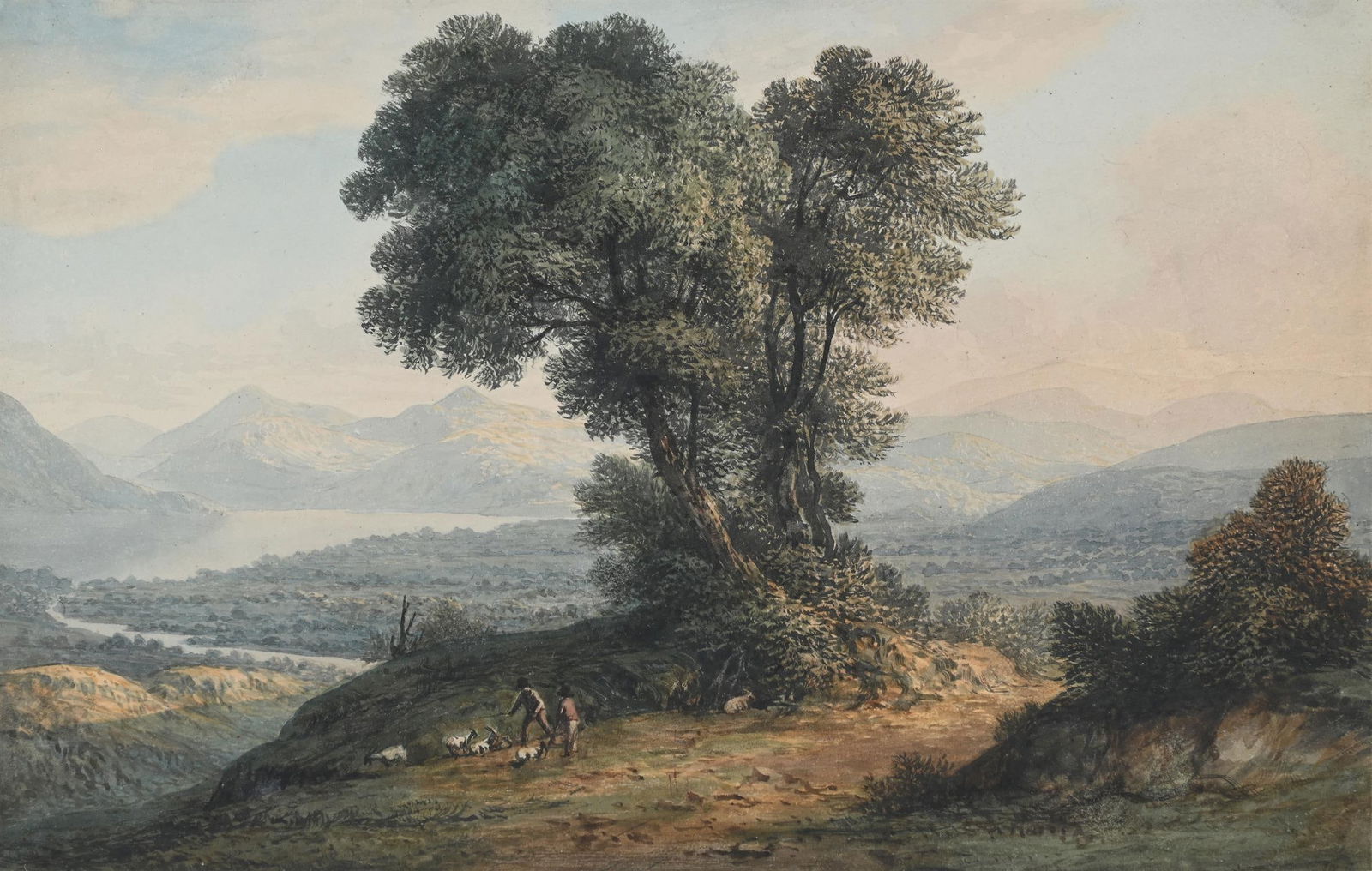 JOHN GLOVER (BRITISH 1767-1849, ), A VIEW IN THE LAKE DISTRICT (1 of 3)