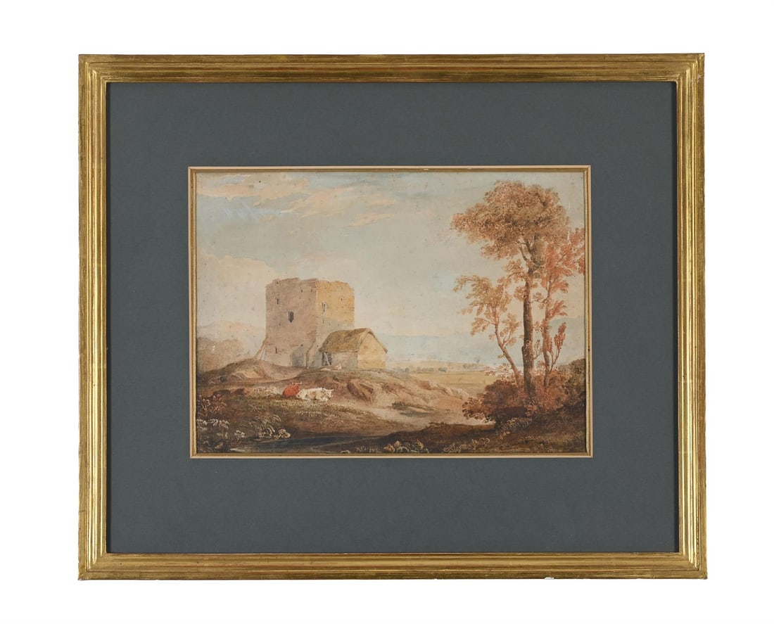 ANTHONY VANDYKE COPLEY FIELDING (BRITISH 1787-1855), LANDSCAPE WITH RUINED TOWER (1 of 3)