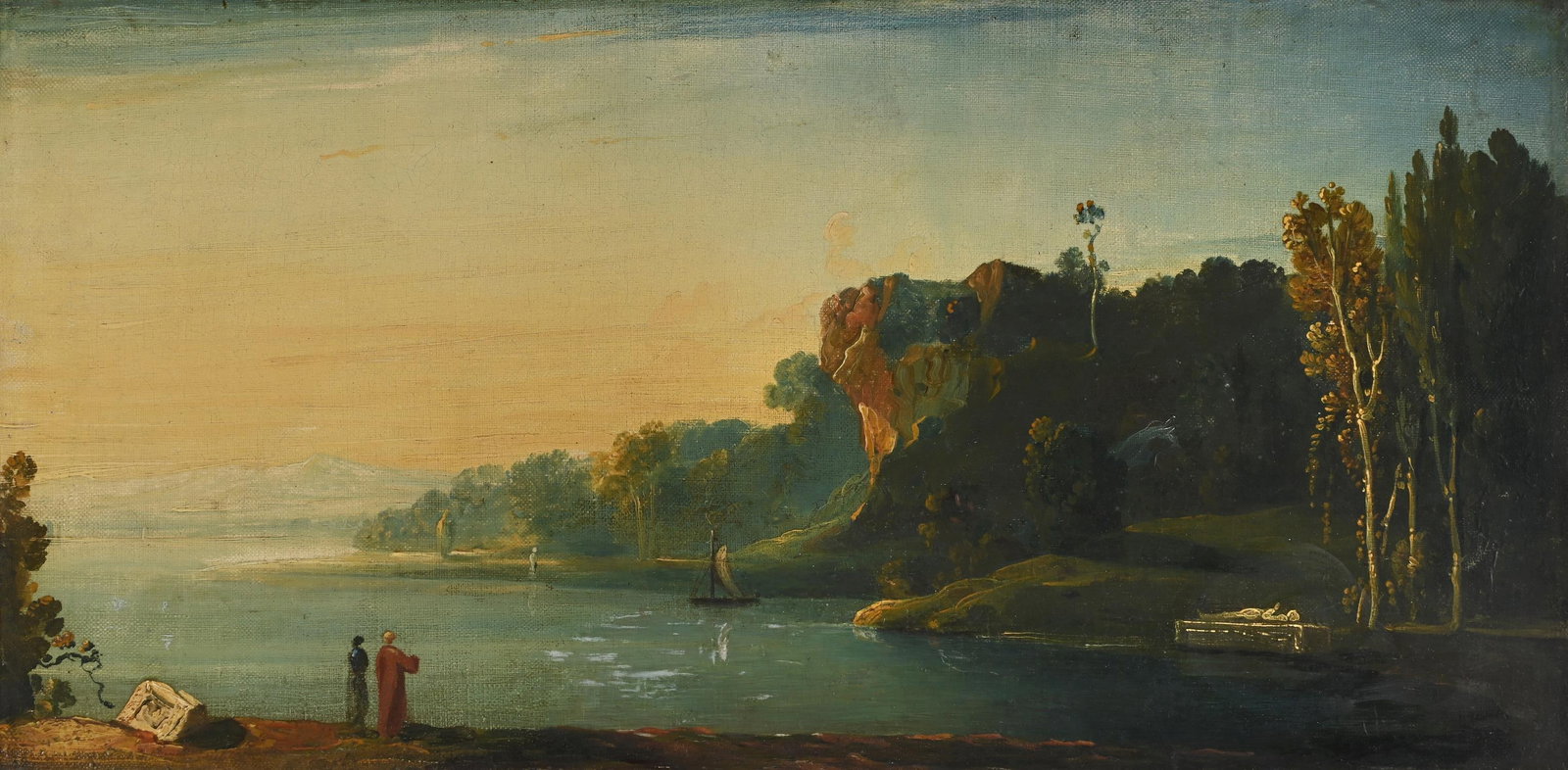 ATTRIBUTED TO JOSEPH FARINGTON (BRITISH 1747-1821), LAKESIDE VIEW (1 of 3)