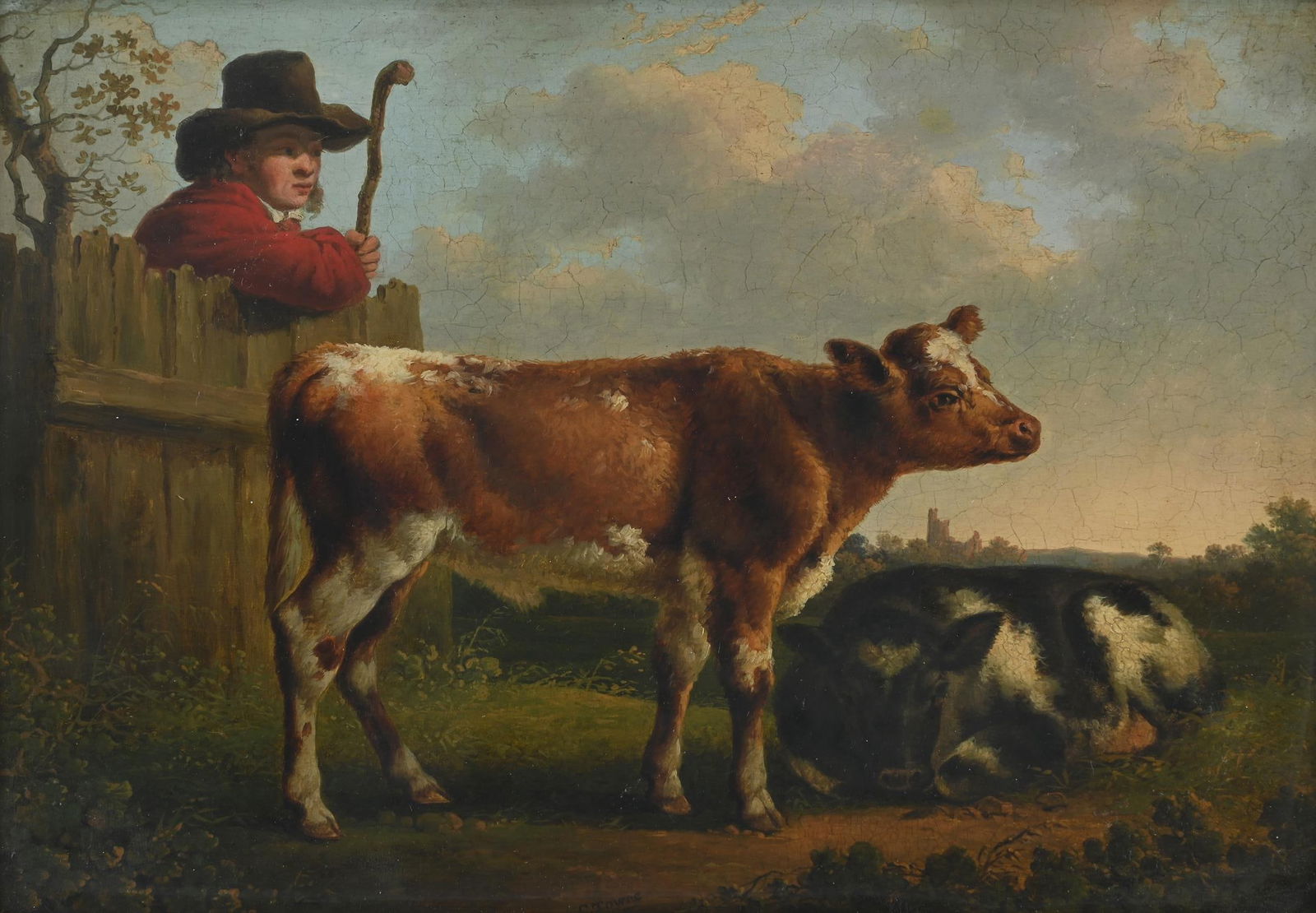 CHARLES TOWNE (BRITISH 1763-1840), COWS AT REST (1 of 3)