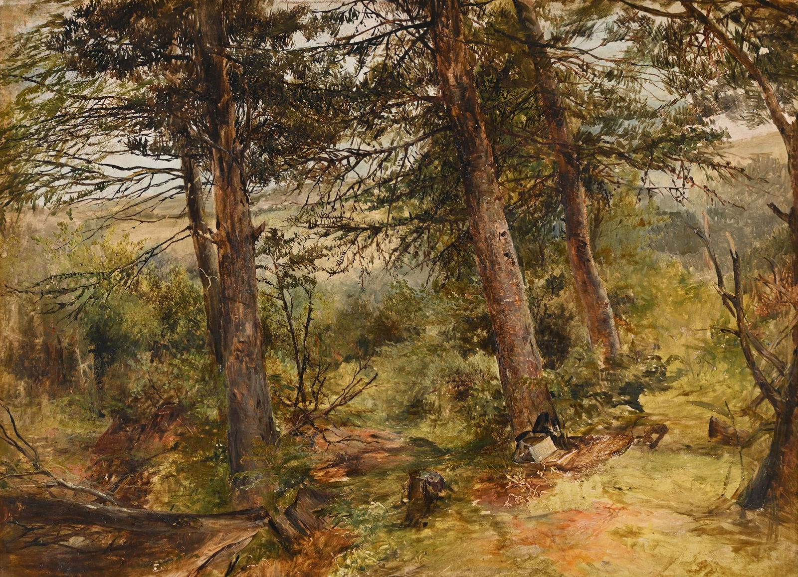 CIRCLE OF SIR EDWIN LANDSEER (BRITISH 1802-1873), A CLEARING IN A FOREST (1 of 3)