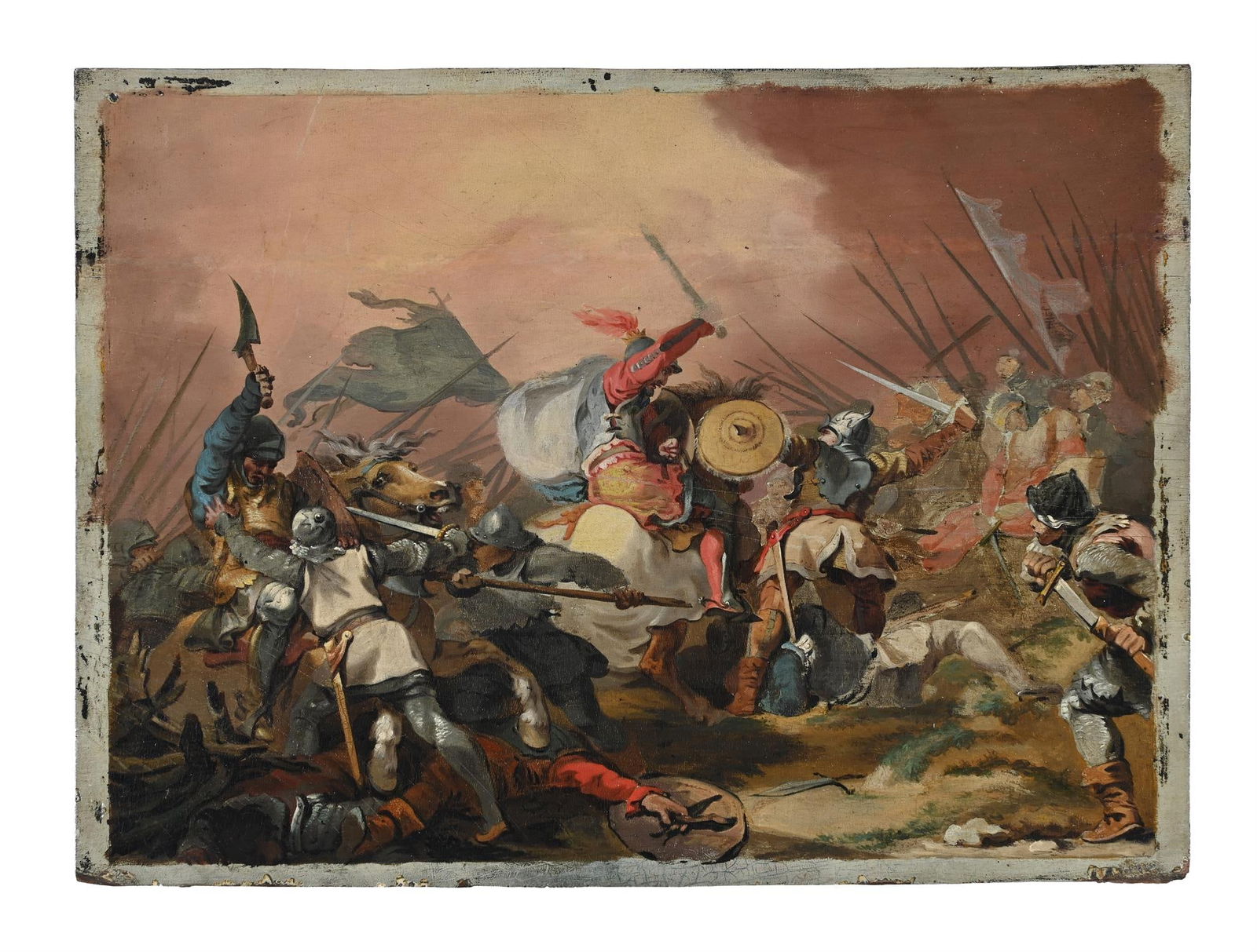 AFTER CHARLES SEVERYN, SKETCH OF A BATTLE SCENE (1 of 3)