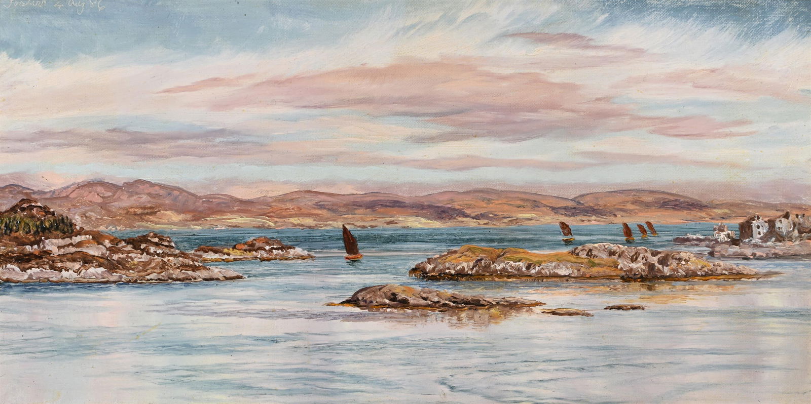 JOHN BRETT (BRITISH 1831-1902), TARBERT, SCOTLAND (1 of 3)