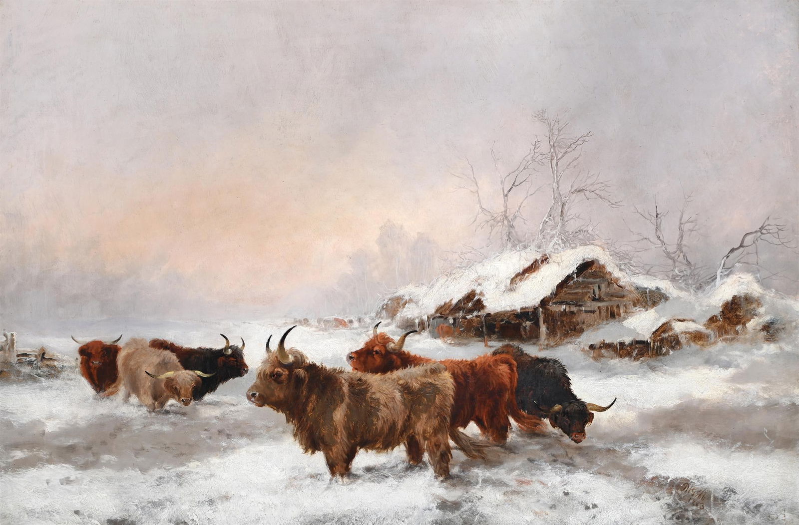 THOMAS HENRY GIBB (BRITISH 1833-1893), 'SCOTTS AT HAME', ALNWICK (1 of 3)