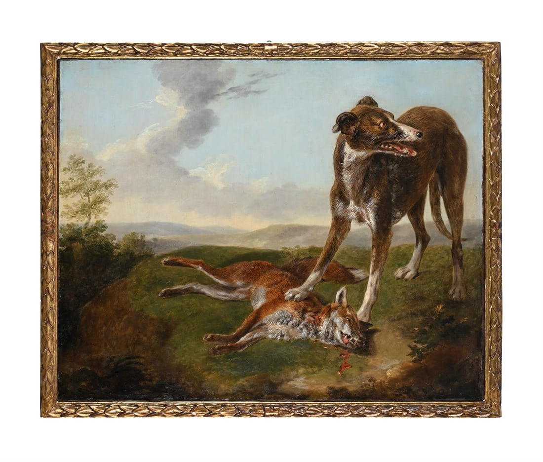 ENGLISH SCHOOL (EARLY 19TH CENTURY), GREYHOUND WITH A FOX (1 of 3)