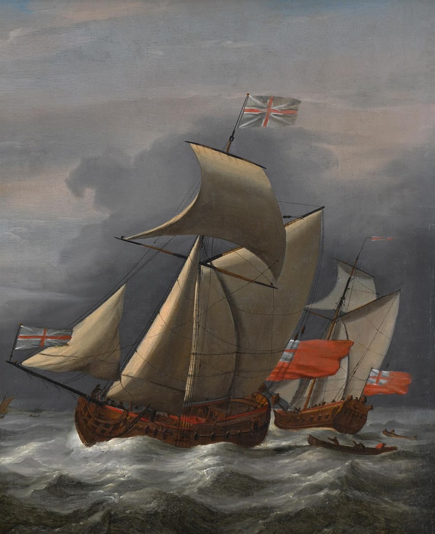 JOHANN VAN DER HAGEN (DUTCH 1676 - 1745), SMACK RIGGED ROYAL YACHTS (1 of 3)