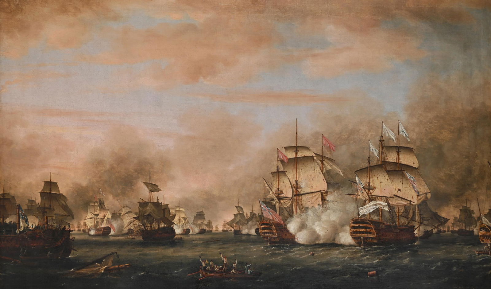 THOMAS WHITCOMBE (BRITISH 1752-1824), THE BATTLE OF THE SAINTES 9-12 APRIL1782 (1 of 4)