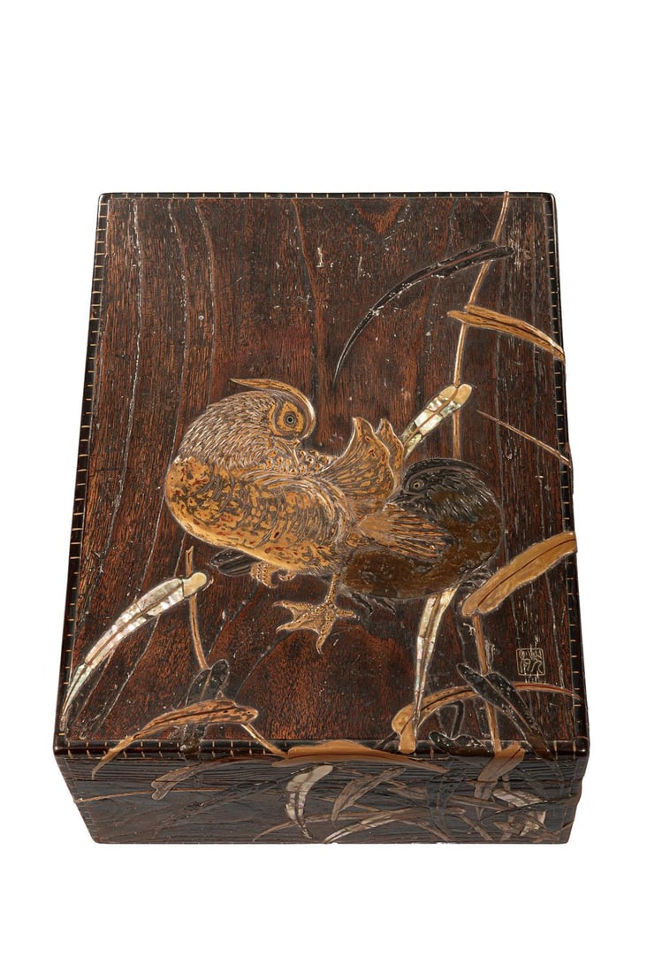 Y ‡ A ryoshibako [document box], With seal Koetsu (After Hon'ami Koetsu, 1558-1637), Edo (1 of 3)