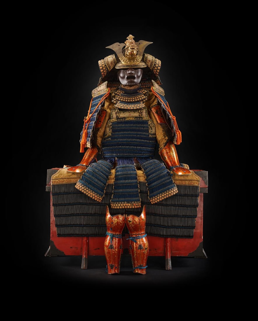 ‡ A honkozane do-maru gusoku [armour with wrapped cuirass]: ‡ The Property of a GentlemanA honkozane do-maru gusoku [armour with wrapped cuirass]The helmet signed Myochin ki Munetane saku (made by Myochin Munetane)Edo period, the helmet dated Tenpo gonen