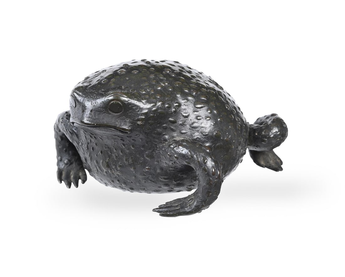 AN ITALIAN BRONZE MODEL OF A TOAD, POSSIBLY PADUA, 16TH CENTURY (1 of 3)