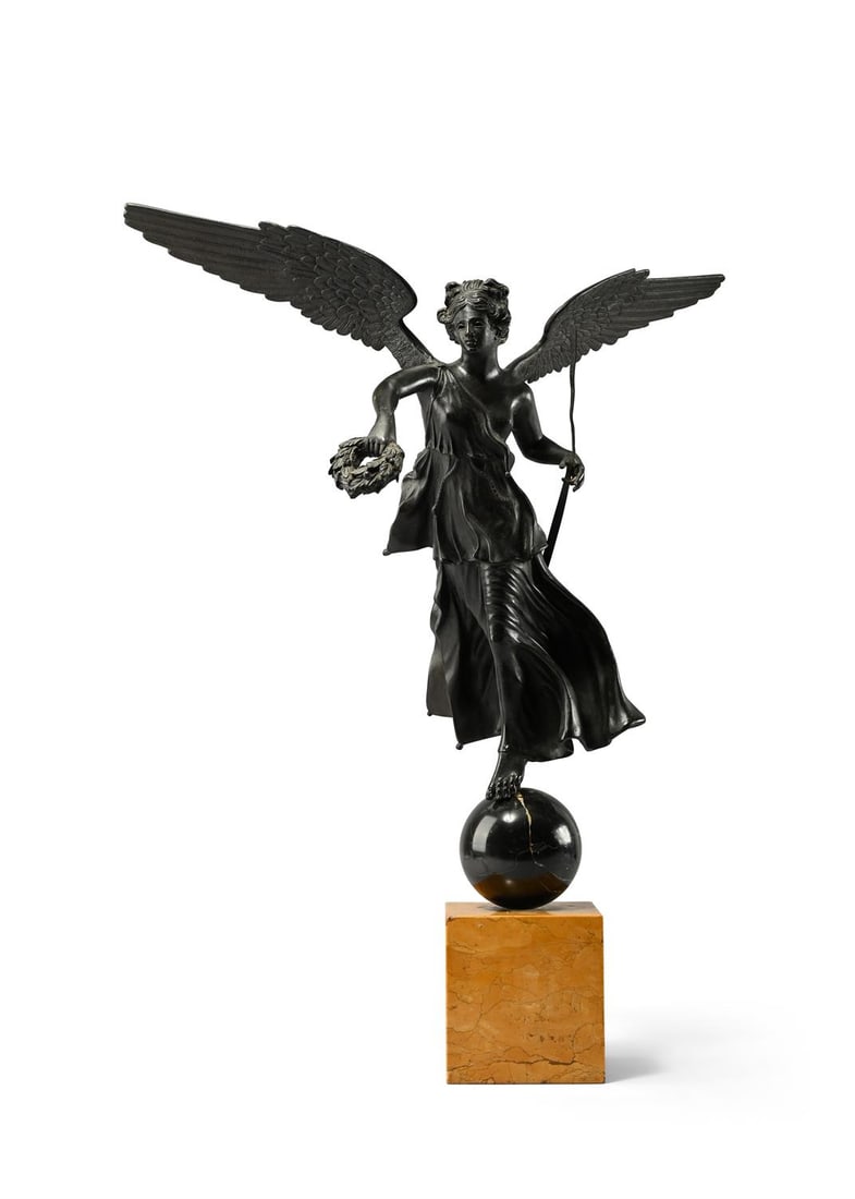 AFTER THE ANTIQUE, AN ITALIAN BRONZE FIGURE OF NIKE OR WINGED VICTORY, LATE 19TH CENTURY (1 of 4)