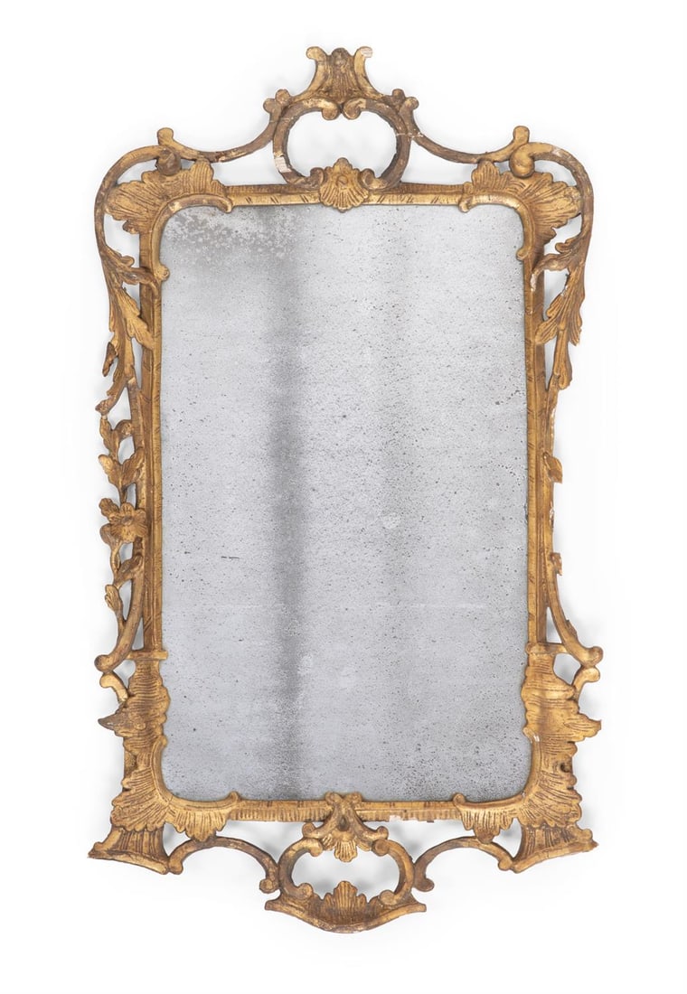 A GEORGE III CARVED GILTWOOD MIRROR, LATE 18TH CENTURY (1 of 1)