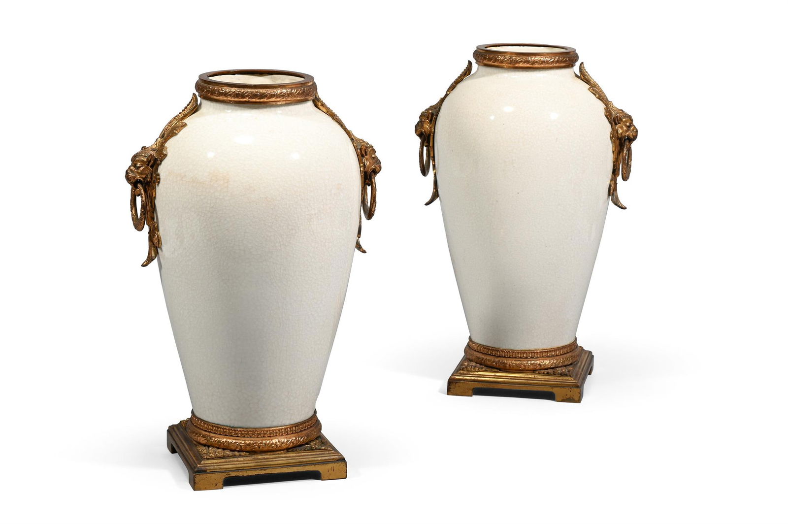 A PAIR OF GILT BRONZE MOUNTED STONEWARE VASES, BY BOCH FRÈRES, EARLY 20TH CENTURY (1 of 3)