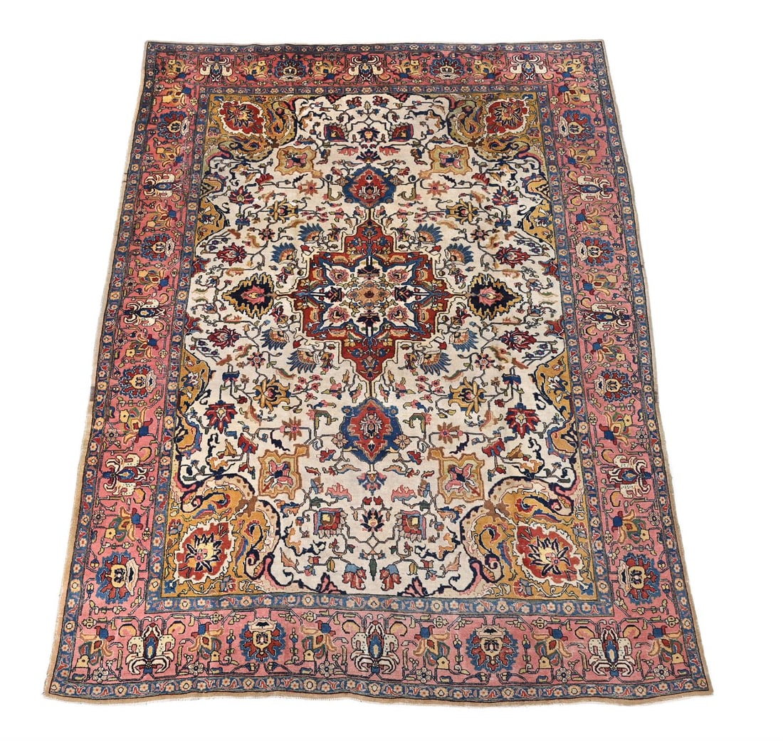 A TABRIZ CARPET, CIRCA 1910 (1 of 3)