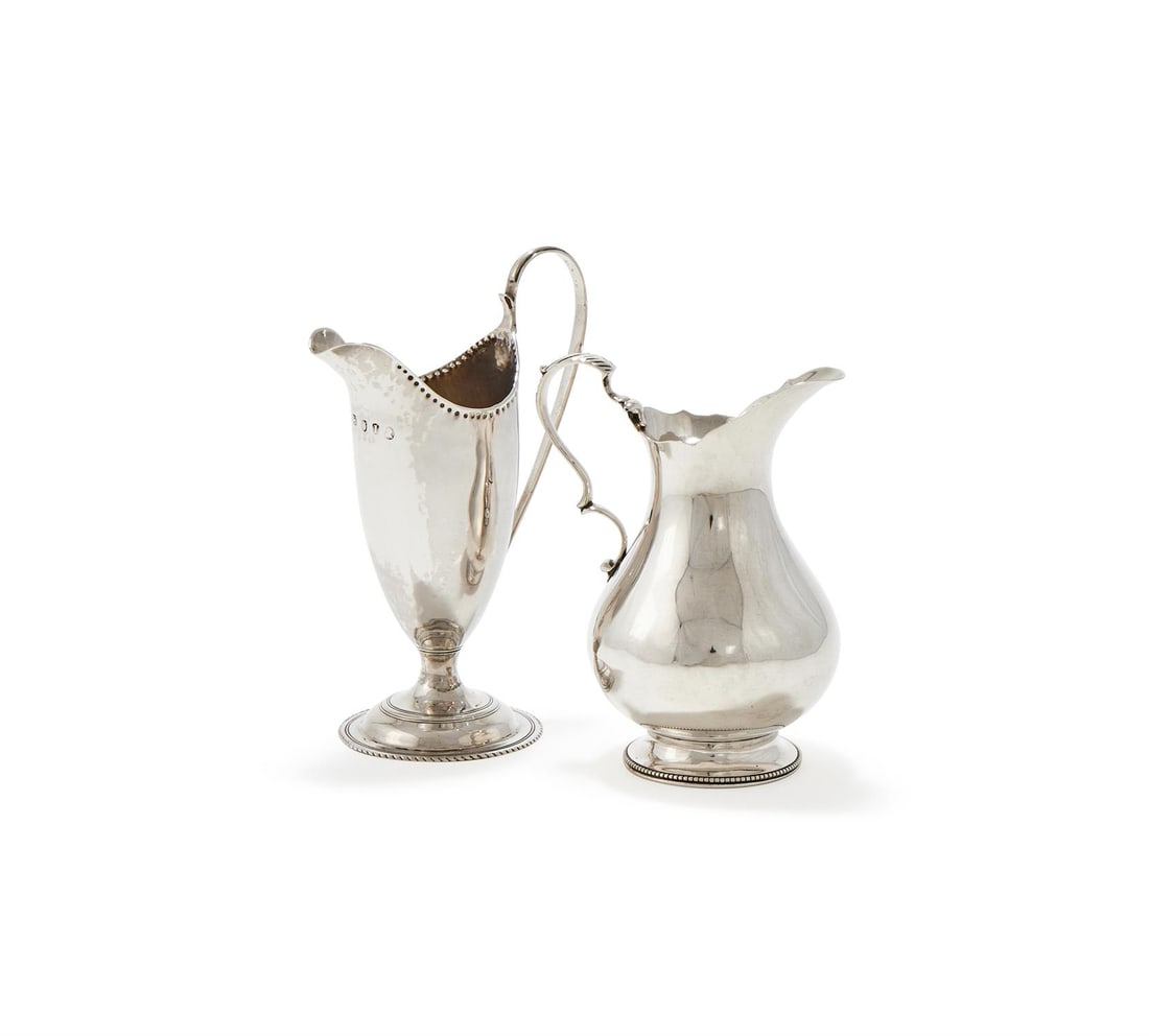 TWO SILVER CREAM JUGS (1 of 2)