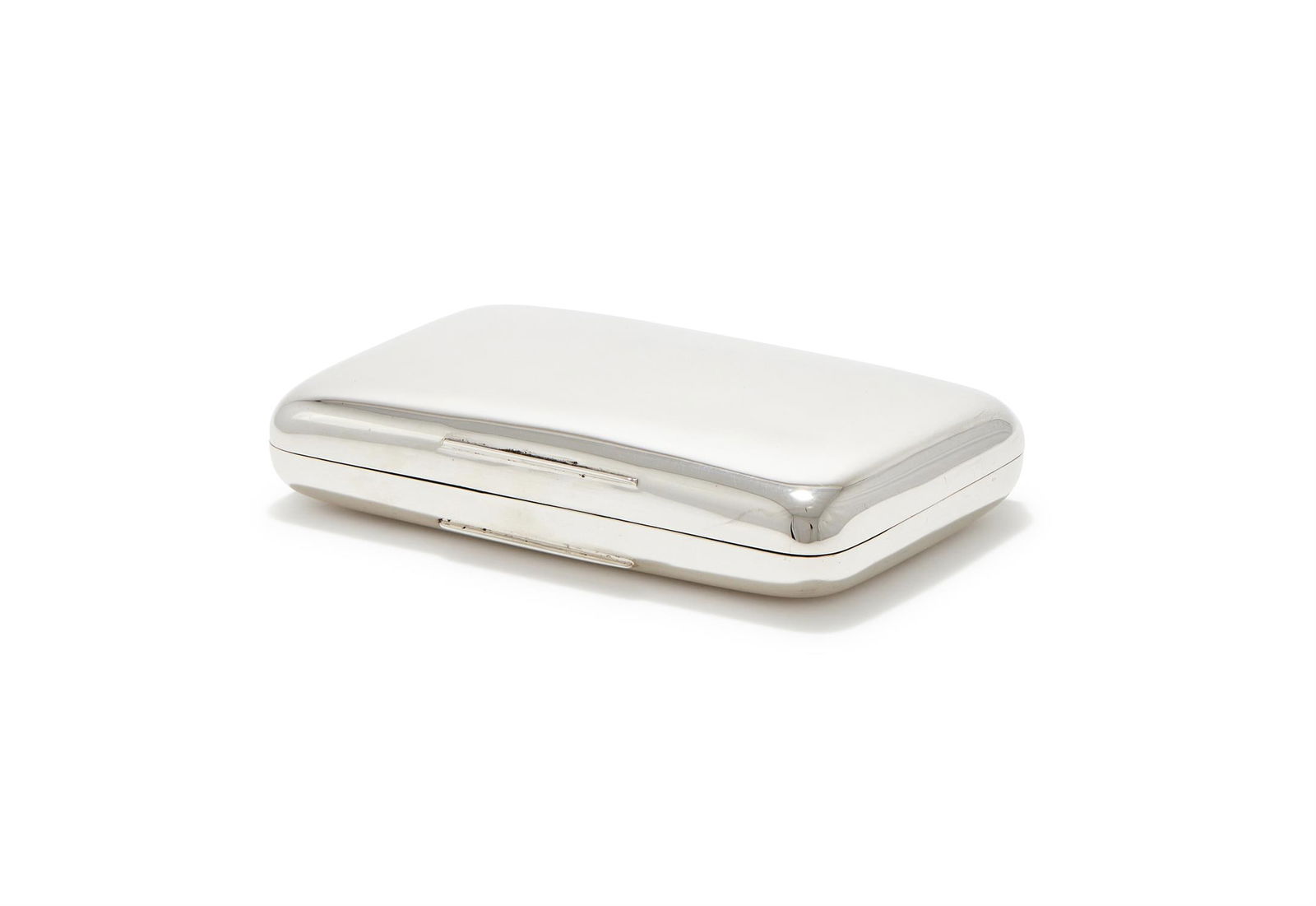 A SILVER RECTANGULAR CIGAR BOX (1 of 2)