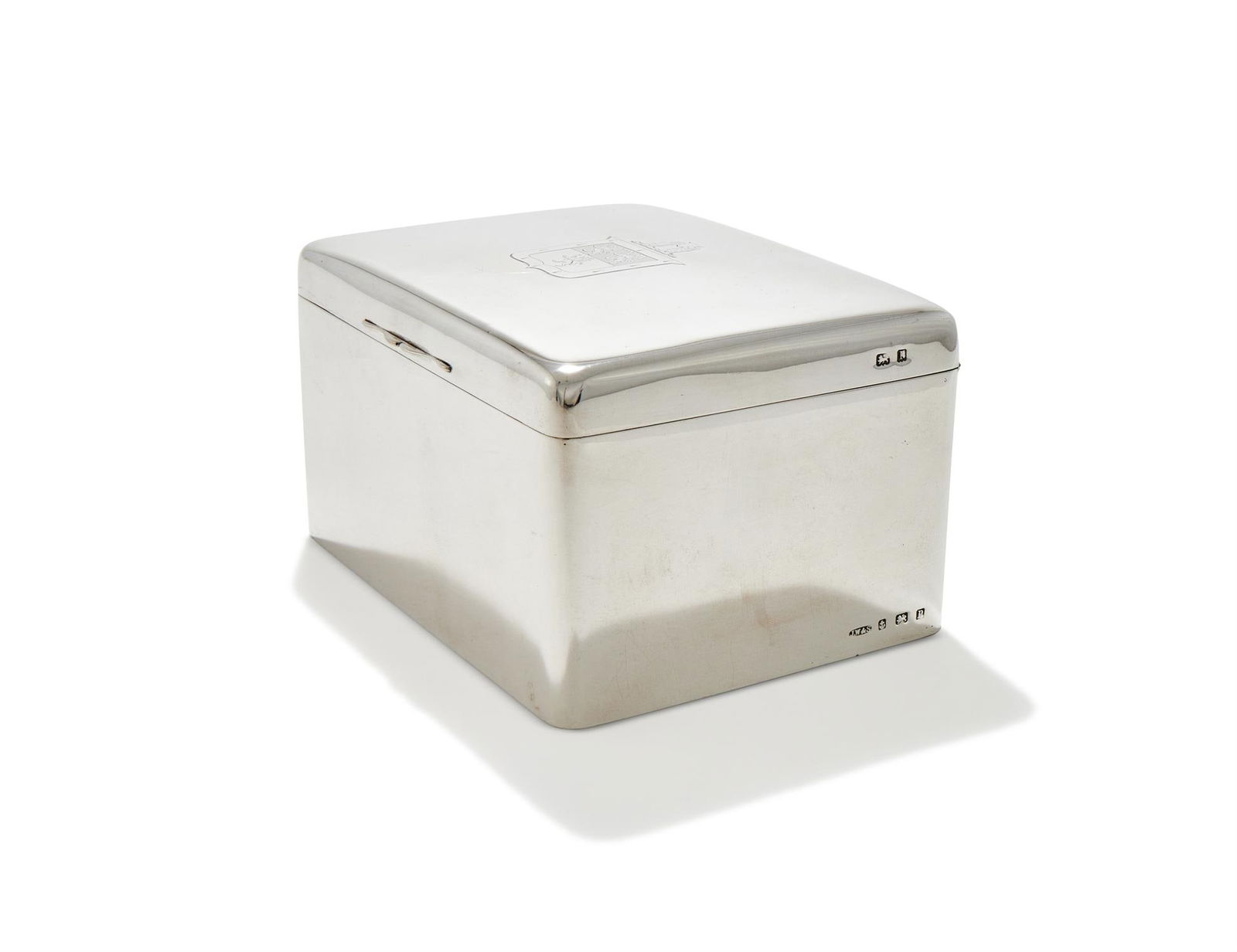 AN EDWARDIAN RECTANGULAR SILVER TABLE BOX - 4