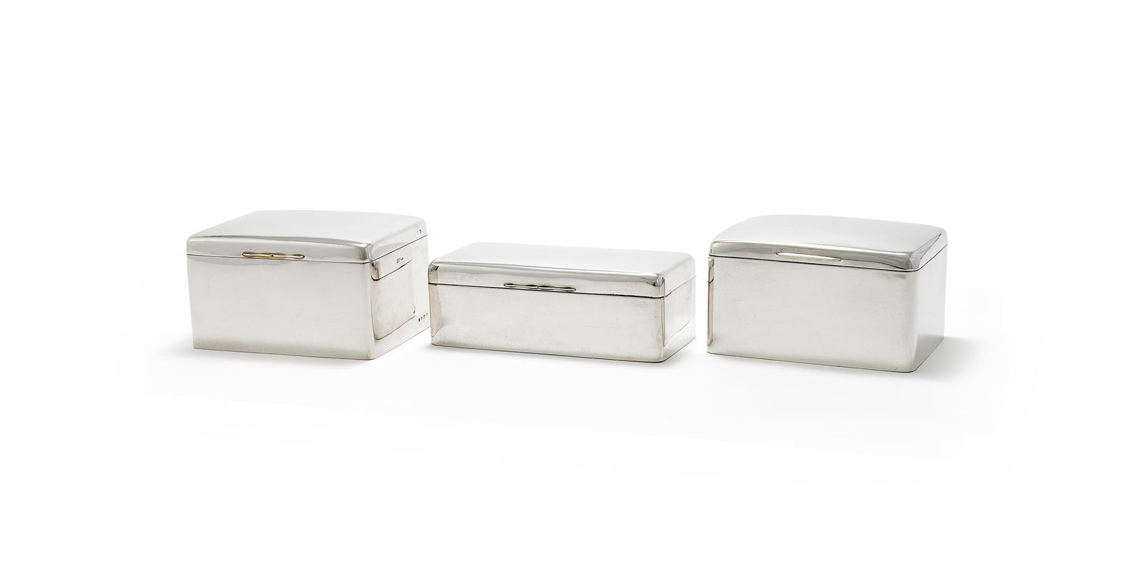 THREE SILVER MOUNTED TABLE BOXES (1 of 2)