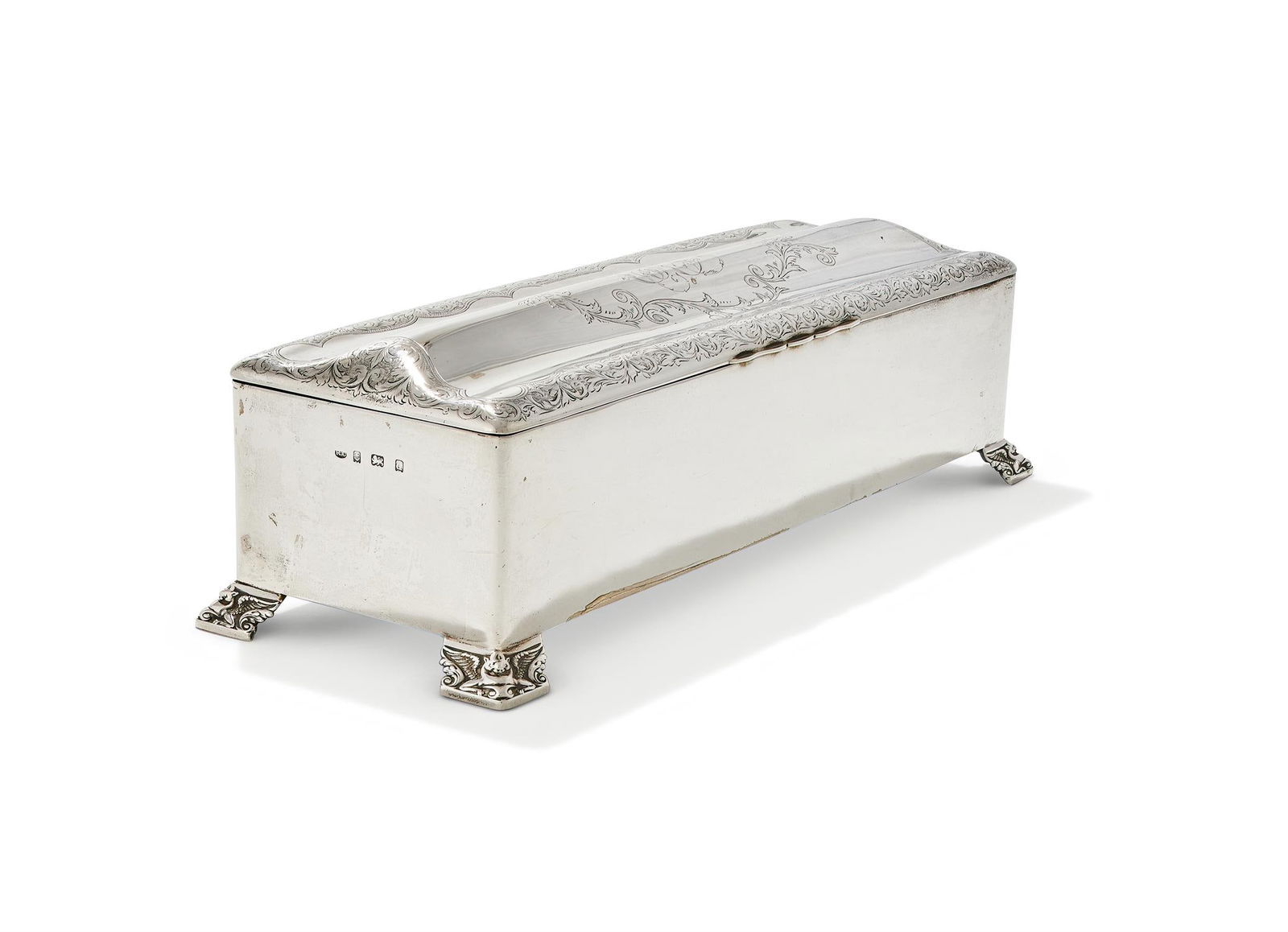 AN EDWARDIAN SILVER GLOVE BOX (1 of 2)
