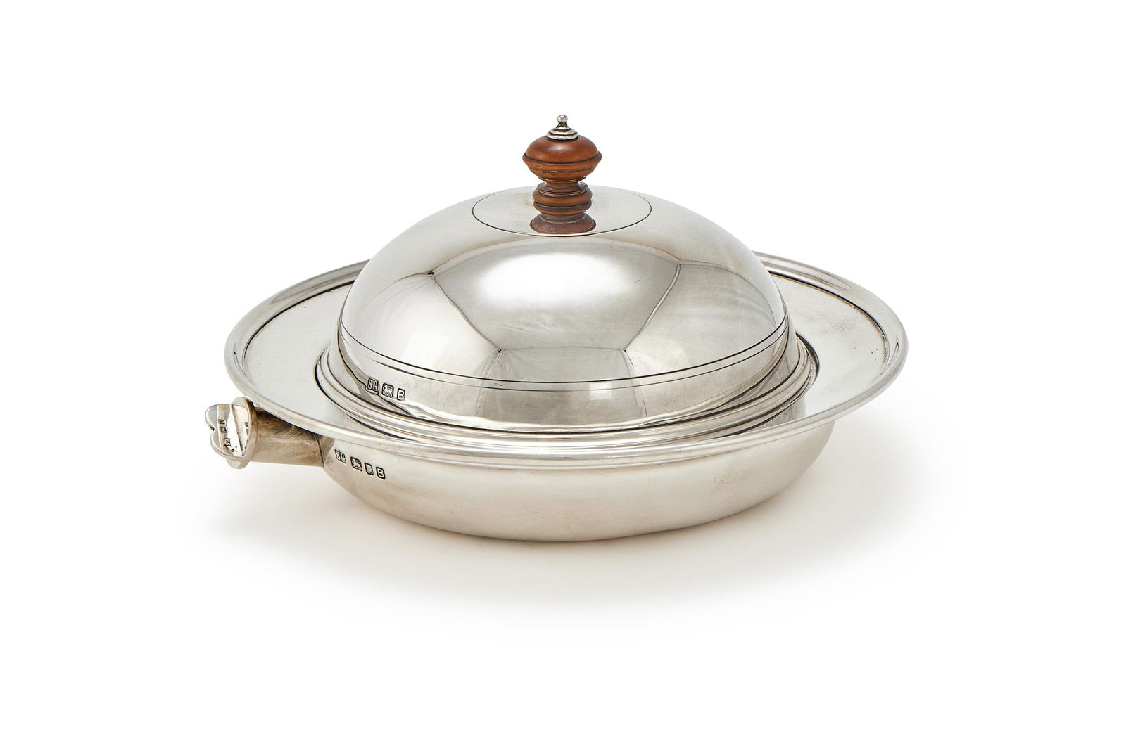 A SILVER WARMING DISH (1 of 3)